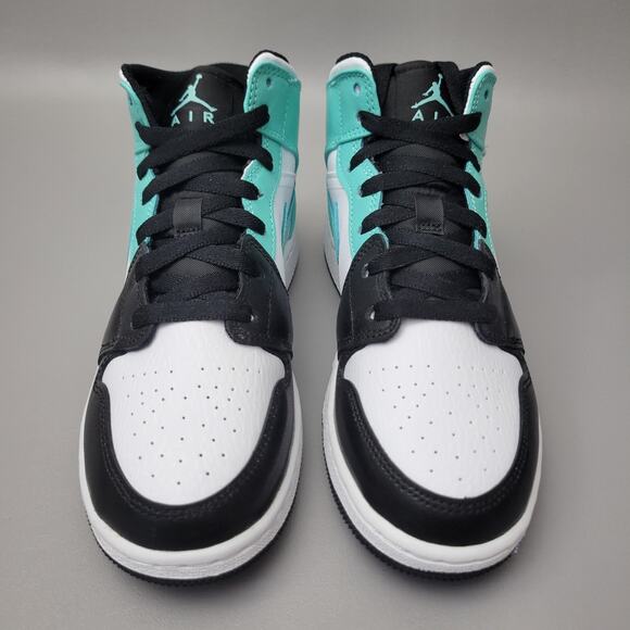 Nike Air Jordan 1 Mid Tropical Twist Igloo Black (554725-132)Youth Size 5 - Picture 3 of 10